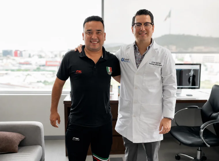 Paciente atleta olímpico atendido en Monterrey